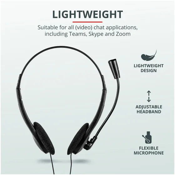 Trust Primo Chatheadset Zwart