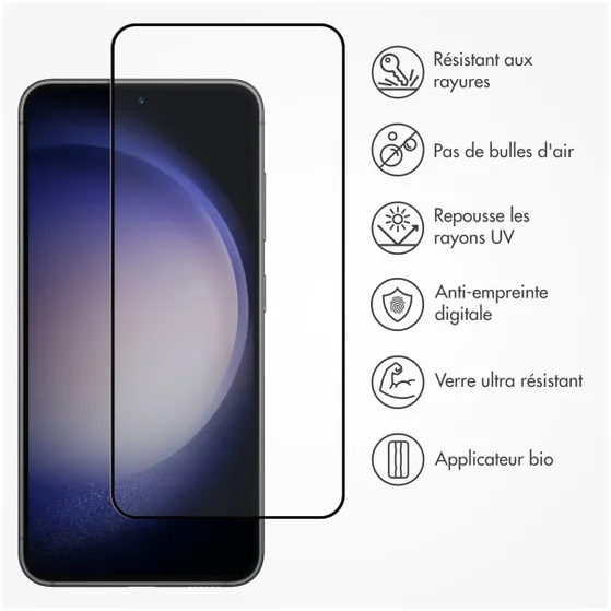 Accezz Triple Strong Full Cover Glas Screenprotector met applicator Samsung Galaxy S22 / S23 Transparant