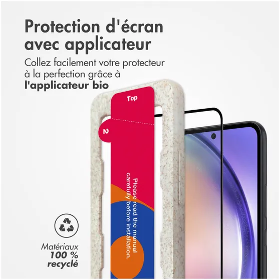 Accezz Triple Strong Full Cover Glas Screenprotector met applicator Samsung Galaxy A54 / S23 FE Transparant