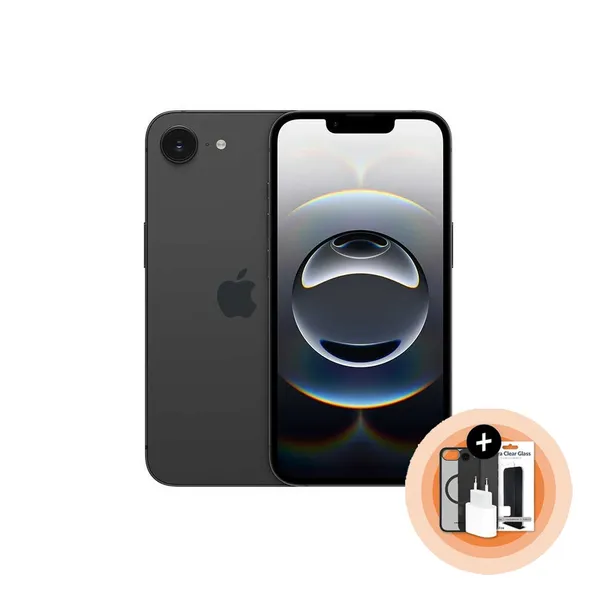 Expert Apple iPhone 16e 128GB + Accessoire bundel Zwart aanbieding