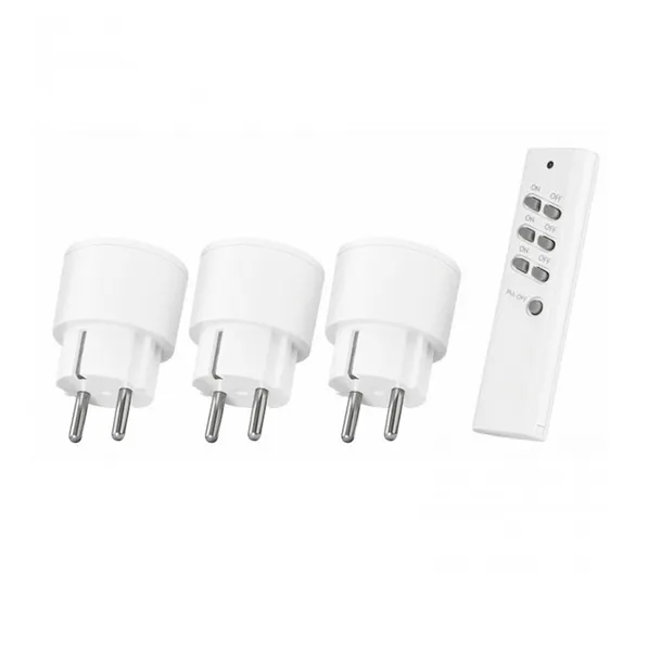 Expert KlikAanKlikUit APC3-2300R Draadloze stekkerset met 3 stekkers & afstandsbediening Wit aanbieding