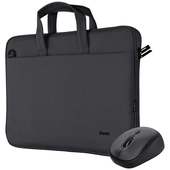 Trust Bologna Laptoptas en muisset Zwart Laptop tas kopen Expert