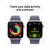Apple Watch Series 11 GPS 42mm Silver Aluminium Case met Purple Fog Sport Band - M/L Zilver
