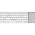 Rapoo E2710 Draadloos multimedia toetsenbord met touchpad Wit
