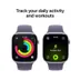 Apple Watch Series 11 GPS 46mm Silver Aluminium Case met Purple Fog Sport Band - M/L Zilver