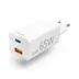 Hama Snellader, GaN, 1x USB-C PD, 1x USB-A QC, mini-oplader, 65 W Wit