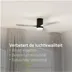 Hombli Smart Ceiling Fan & Light - Black & Black Wood