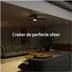 Hombli Smart Ceiling Fan & Light - Black & Black Wood