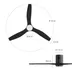 Hombli Smart Ceiling Fan & Light - Black & Black Wood