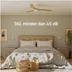 Hombli Smart Ceiling Fan & Light - White & Light Wood