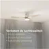 Hombli Smart Ceiling Fan & Light - White & Light Wood