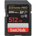 SanDisk SDXC Extreme Pro 512GB 200/140 mb/s - V30 - Rescue Pro DL 2Y