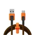 Xtorm Xtreme USB-A / USB-C kabel 1,5m Zwart/oranje