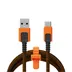 Xtorm Xtreme USB-A / USB-C kabel 1,5m Zwart/oranje