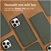 Accezz Premium Leather Slim Book Case voor Apple iPhone 13 Pro Groen