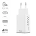 Hama Fast Charger 1x USB-C PD 1x USB-A QC Mini-Charger 45 W Wit