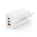 Hama Quick Charger GaN 2x USB-C PD 1x USB-A QC Mini-Charger 100 W Wit