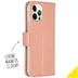 Accezz Wallet Case voor Apple iPhone 12 (Pro) Roze