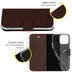 Accezz Wallet Case voor Apple iPhone 13 Pro Bruin
