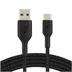 Belkin Braided C-A 0.15M Zwart