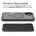 Accezz Rugged Frosted met MagSafe voor Apple iPhone 16 Plus Zwart