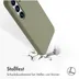 Accezz Liquid Silicone Backcover met MagSafe voor Samsung Galaxy S25 Groen