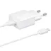 Samsung 15W Power Adapter incl. USB-C naar USB-C kabel (1m) Wit