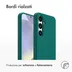 Accezz Liquid Silicone Backcover met MagSafe voor Samsung Galaxy S25 Plus Donkergroen