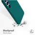 Accezz Liquid Silicone Backcover met MagSafe voor Samsung Galaxy S25 Plus Donkergroen