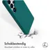 Accezz Liquid Silicone Backcover met MagSafe voor Samsung Galaxy S25 Ultra Donkergroen