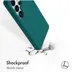 Accezz Liquid Silicone Backcover met MagSafe voor Samsung Galaxy S25 Ultra Donkergroen