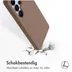 Accezz Liquid Silicone Backcover met MagSafe voor Samsung Galaxy S25 Ultra Lichtbruin