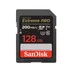 SanDisk SDXC Extreme Pro 128GB 200/90 mb/s - V30 - Rescue Pro DL 2Y
