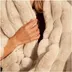 Duux Yentl Overblanket Stripped Rabbit Faux Fur (200 x 200) Beige