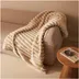 Duux Yentl Overblanket Stripped Rabbit Faux Fur (200 x 200) Beige
