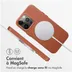 Accezz MagSafe Leather Backcover iPhone 13 Pro Bruin