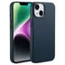 Accezz MagSafe Leather Backcover iPhone 14 Blauw