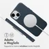 Accezz MagSafe Leather Backcover iPhone 14 Blauw