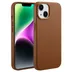 Accezz MagSafe Leather Backcover iPhone 14 Bruin