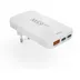 Hama Snellader 2x USB-C 1x USB-A  platte mini-oplader PD 65 W Wit
