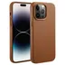 Accezz MagSafe Leather Backcover iPhone 14 Pro Max Bruin