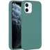 Accezz Liquid Silicone Backcover iPhone 12 Mini Donkergroen