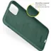 Accezz Liquid Silicone Backcover iPhone 13 Mini Donkergroen