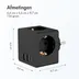 Accezz PowerCube 6-in-1 1x USB-C+2x USB-A+3x stopcontact 4000W Zwart