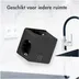 Accezz PowerCube 6-in-1 1x USB-C+2x USB-A+3x stopcontact 4000W Zwart