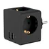 Accezz PowerCube 6-in-1 1x USB-C+2x USB-A+3x stopcontact 4000W Zwart