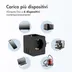 Accezz PowerCube 6-in-1 1x USB-C+2x USB-A+3x stopcontact 4000W Zwart