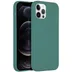 Accezz Liquid Silicone Backcover met MagSafe iPhone 12 (Pro) Groen