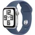 Apple Watch SE GPS 40mm Aluminium Case met Denim Sport Band - S/M Zilver