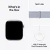Apple Watch Series 10 GPS + Cellular 42mm Aluminium Case met Blue Cloud Sport Loop Zilver